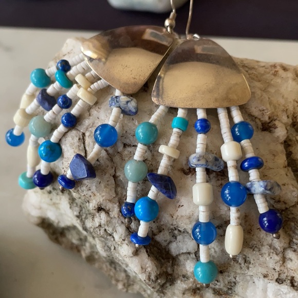 Vintage Native American Dangle Beads Earrings - Picture 10 of 12